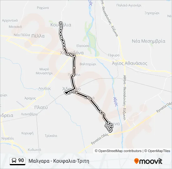 90 Bus Line Map