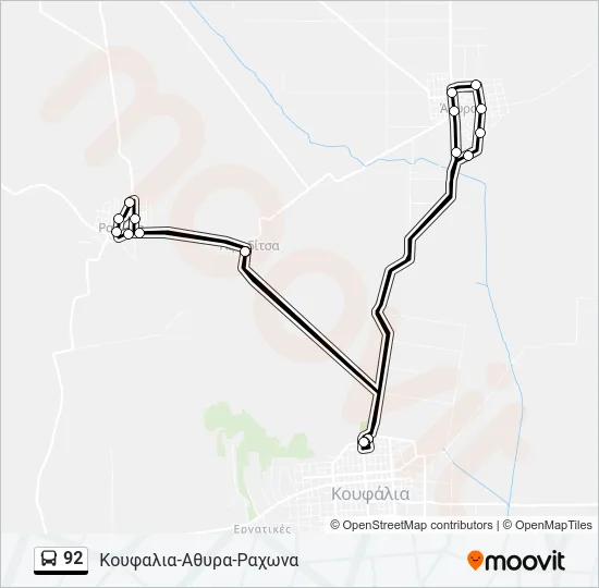 92 Bus Line Map