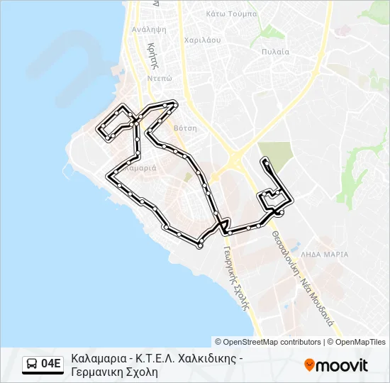 04E Bus Line Map