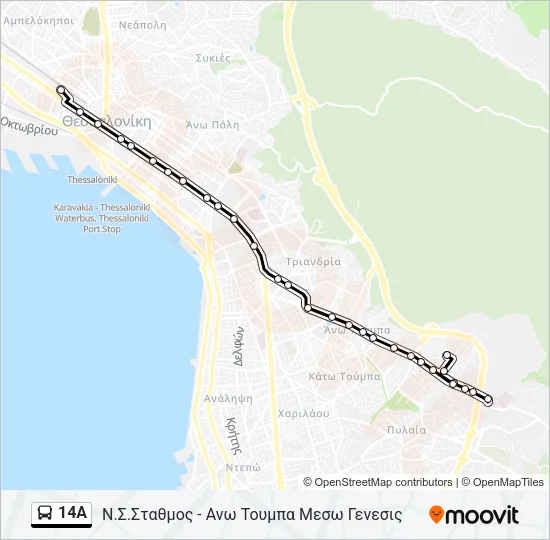 14A Bus Line Map