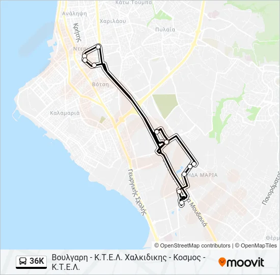 36K Bus Line Map