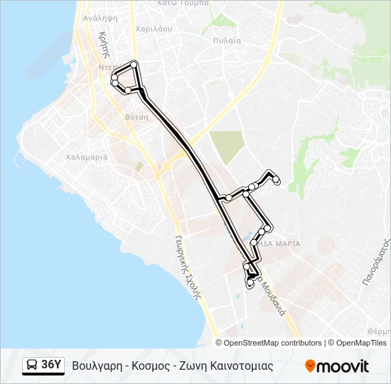 36Y Bus Line Map