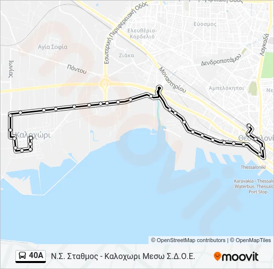 40A Bus Line Map