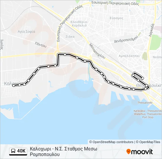 40K Bus Line Map