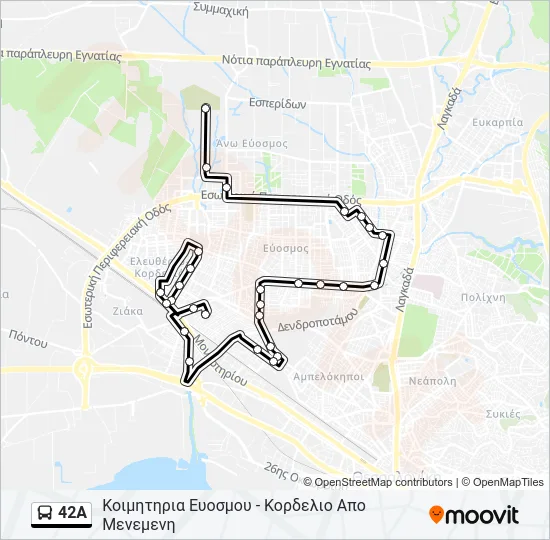 42A Bus Line Map