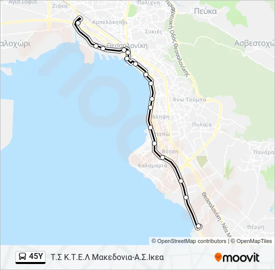 45Y Bus Line Map