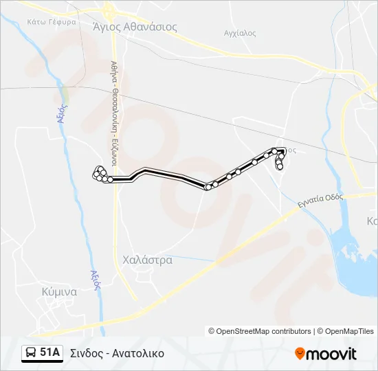 51A Bus Line Map