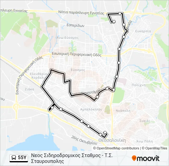 55Y Bus Line Map