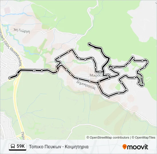 59K Bus Line Map