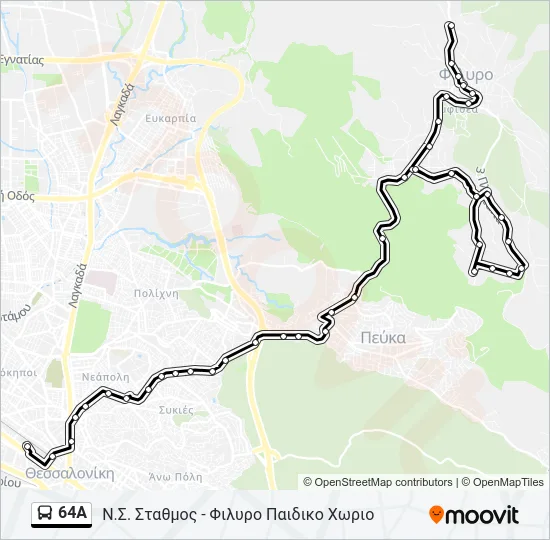 64A Bus Line Map