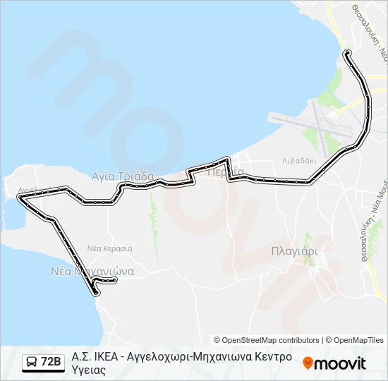 72B Bus Line Map