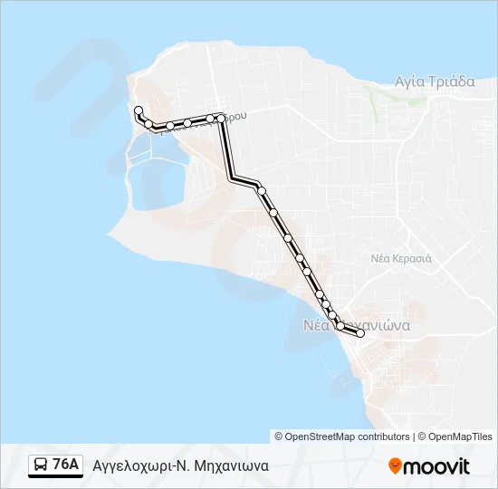 76A Bus Line Map