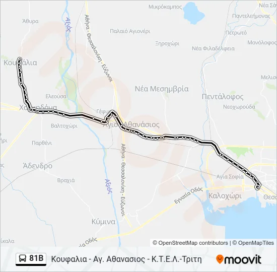 81B Bus Line Map