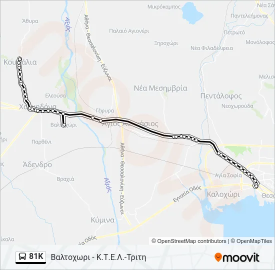 81K Bus Line Map