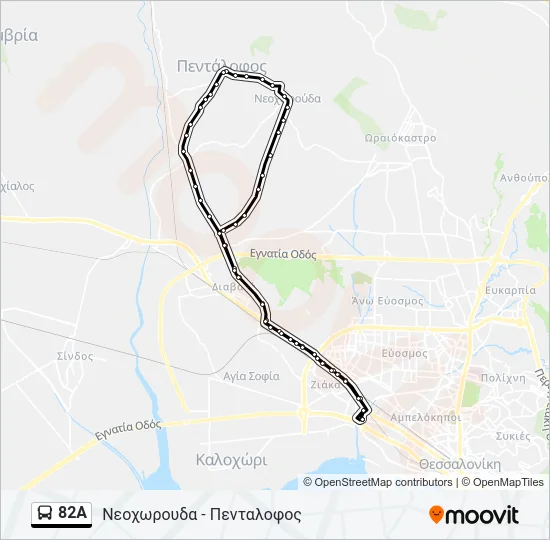 82A Bus Line Map