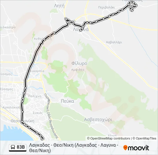 83B Bus Line Map
