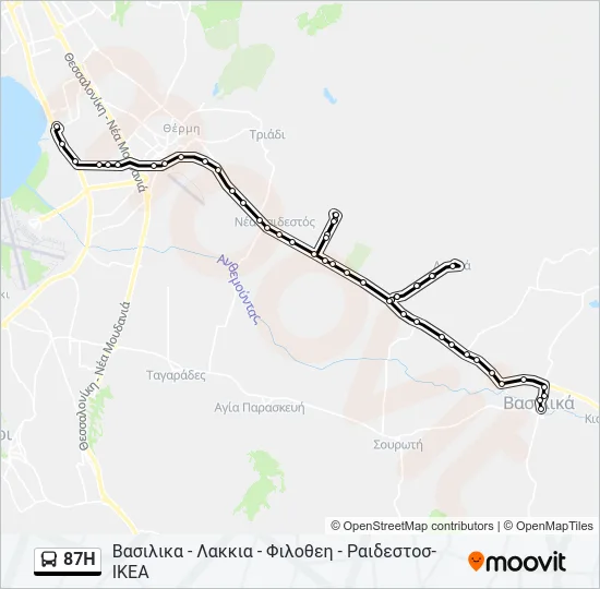 87H Bus Line Map