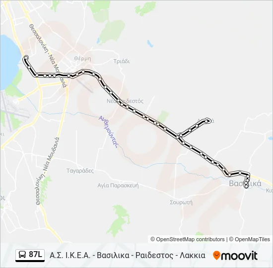 87L Bus Line Map