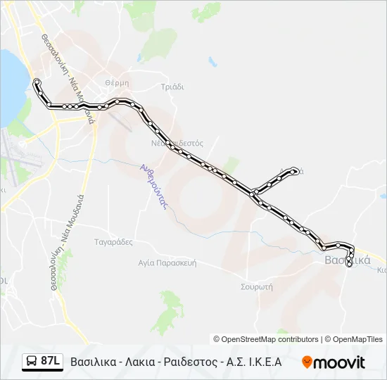 87L Bus Line Map