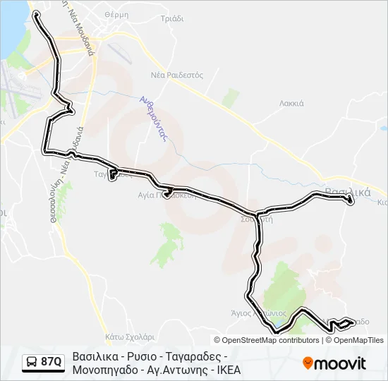 87Q Bus Line Map
