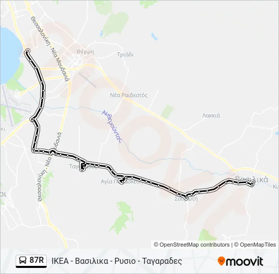 87R Bus Line Map