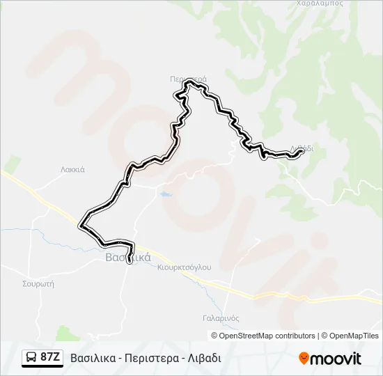87Z Bus Line Map