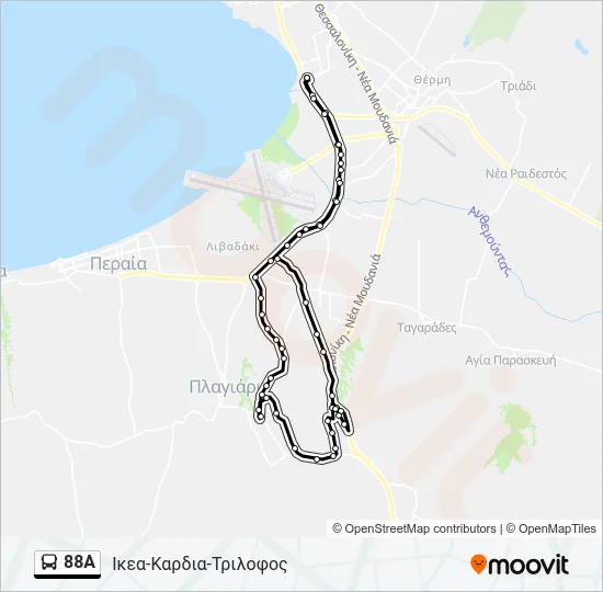 88A Bus Line Map