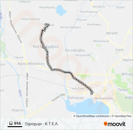 89A Bus Line Map