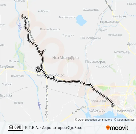 89B Bus Line Map