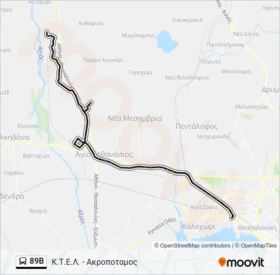 89B Bus Line Map
