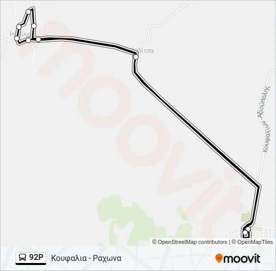 92P Bus Line Map
