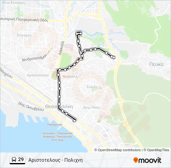 29 Bus Line Map