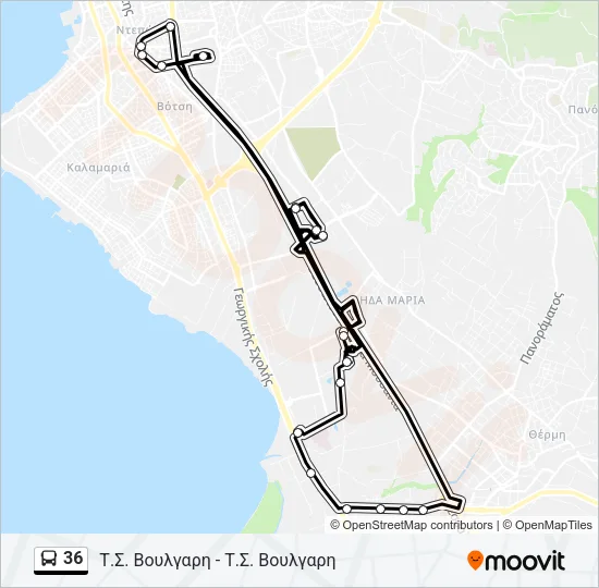 36 Bus Line Map