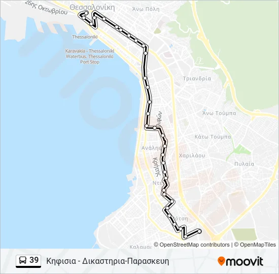 39 Bus Line Map