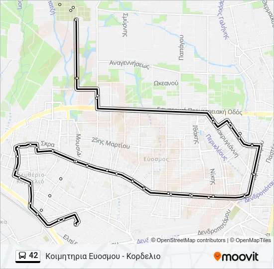 42 Bus Line Map