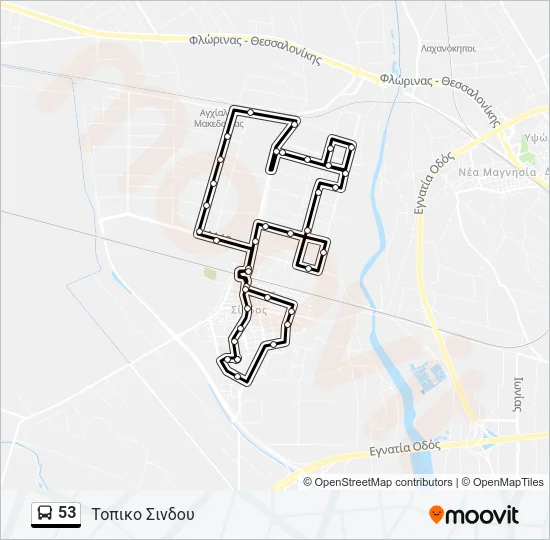 53 Bus Line Map
