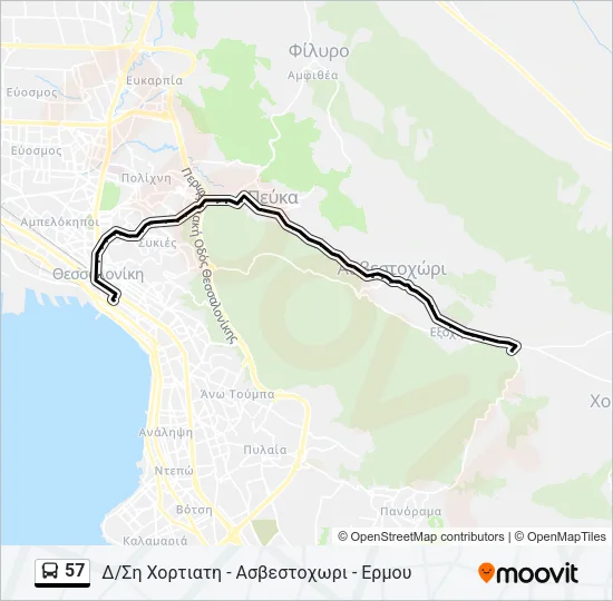 57 Bus Line Map