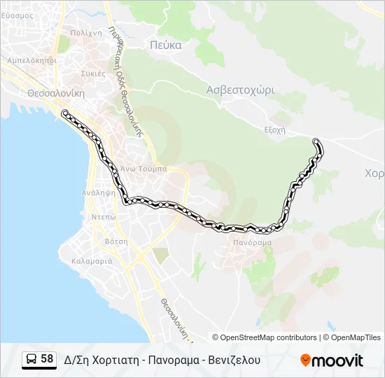 58 Bus Line Map