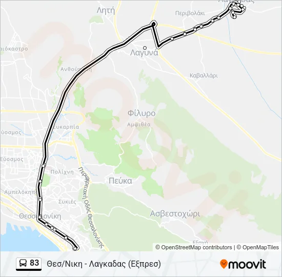 83 Bus Line Map