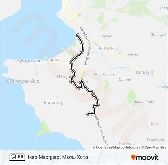 88 Bus Line Map