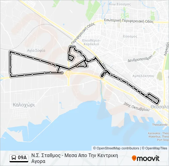 09A Bus Line Map