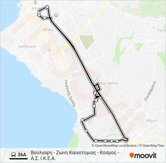 36A Bus Line Map
