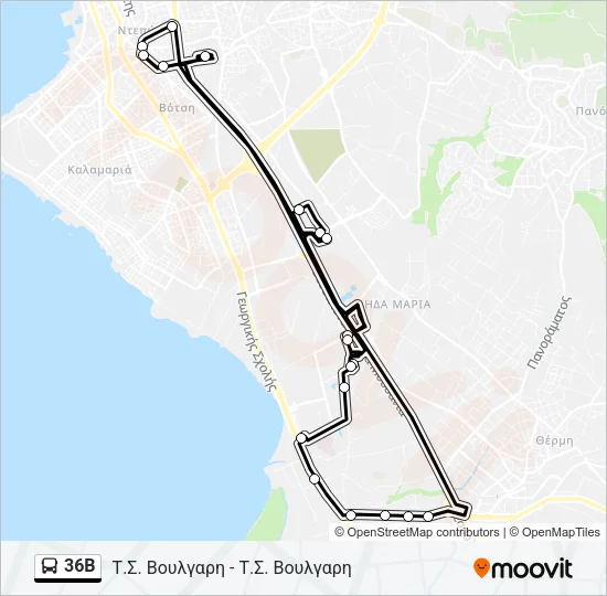 36B Bus Line Map