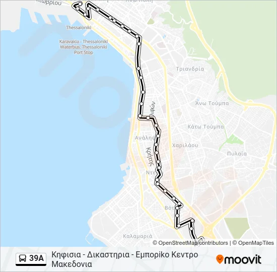 39A Bus Line Map