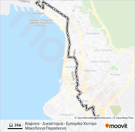 39A Bus Line Map