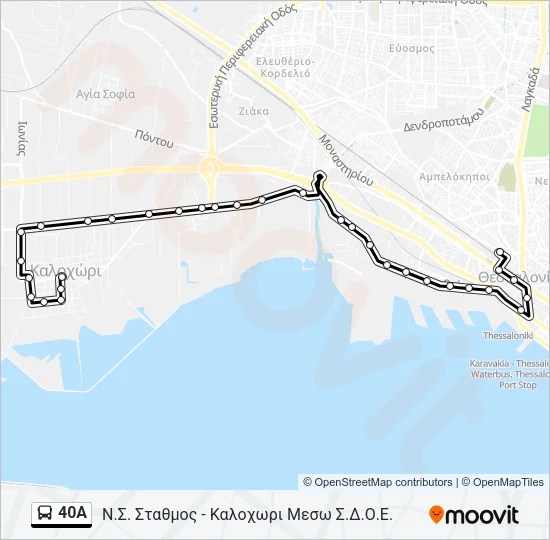 40A Bus Line Map