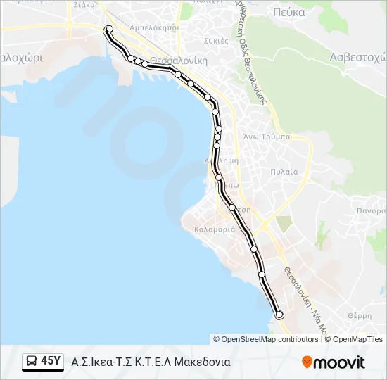 45Y Bus Line Map