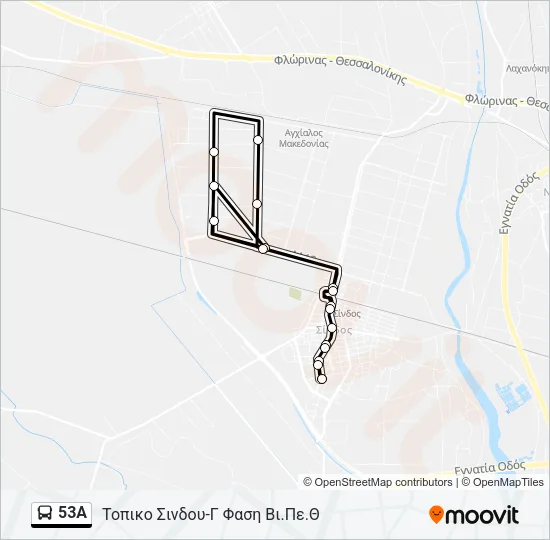 53A Bus Line Map