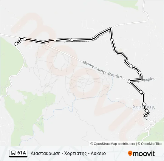 61A Bus Line Map