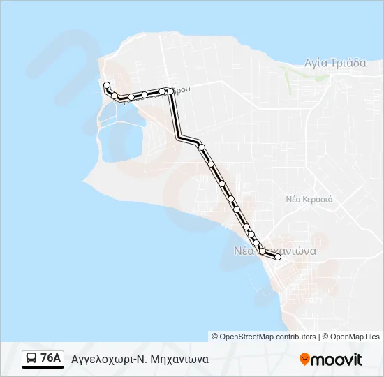 76A Bus Line Map